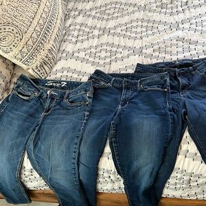 3 pair bundle size 12 name brand jeans.